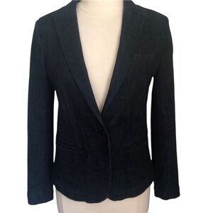 Banana Republic Dk Blue Denim single breasted Blazer w/one button closure Size 6